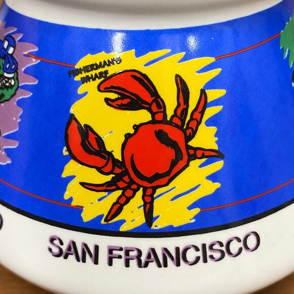 Vintage San Francisco Tourist Attraction Graphic Souvenir 12oz Coffee Travel Mug - Picture 8 of 11